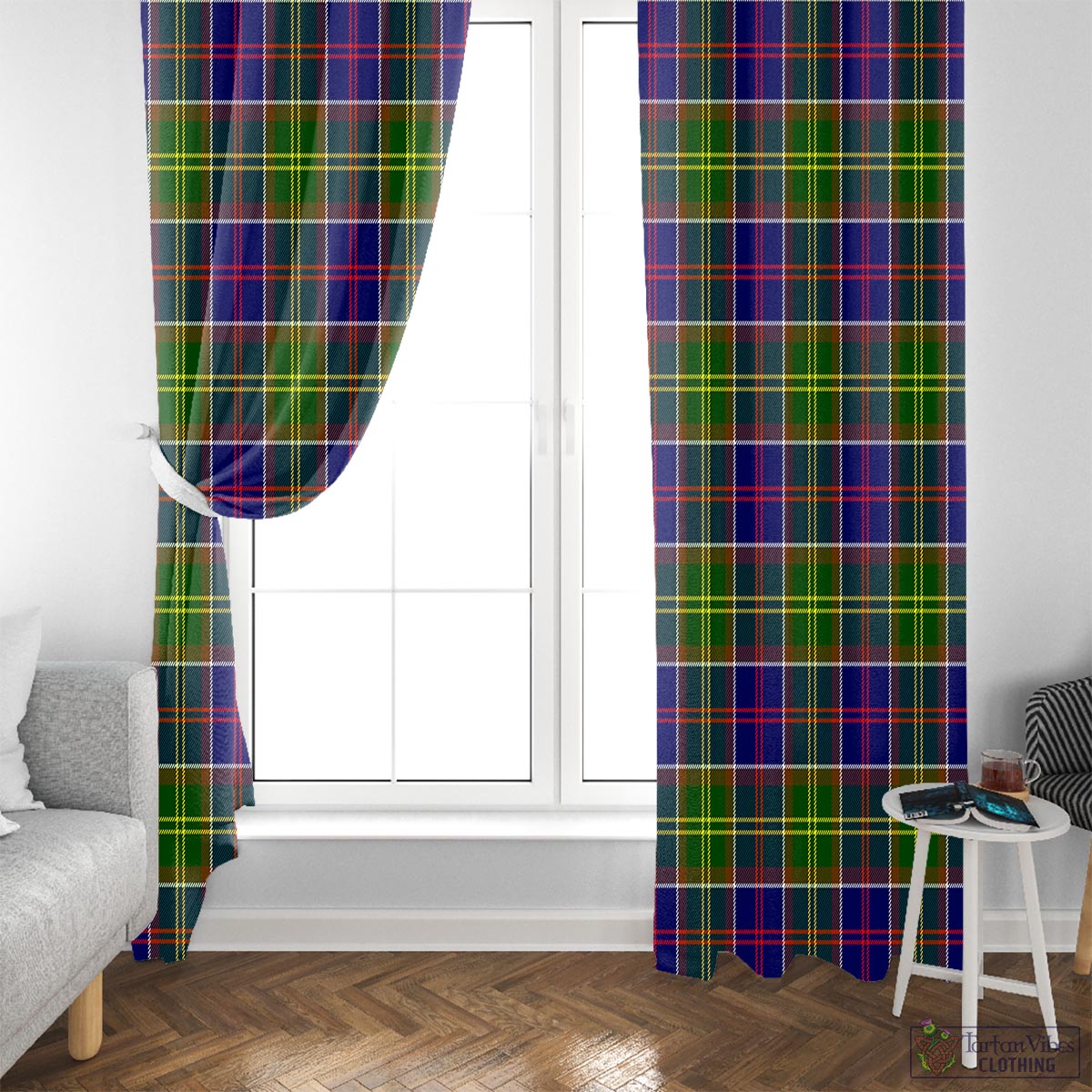 Whitefoord modern Tartan Window Curtain