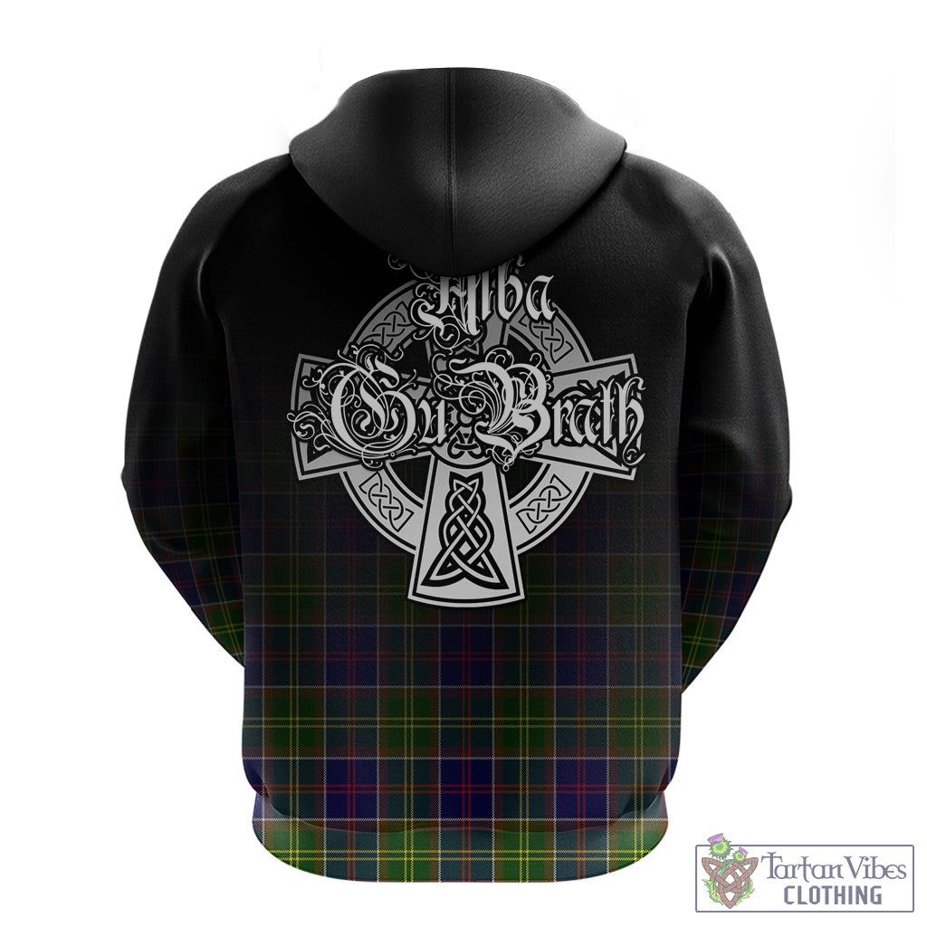 Tartan Vibes Clothing Whitefoord Modern Tartan Hoodie Featuring Alba Gu Brath Family Crest Celtic Inspired