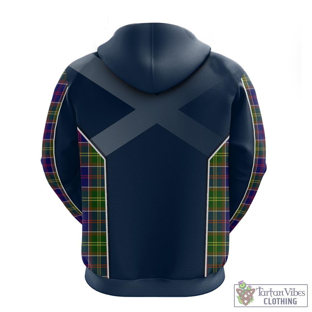 Tartan Vibes Clothing Whitefoord Modern Tartan Hoodie with Family Crest and Lion Rampant Vibes Sport Style