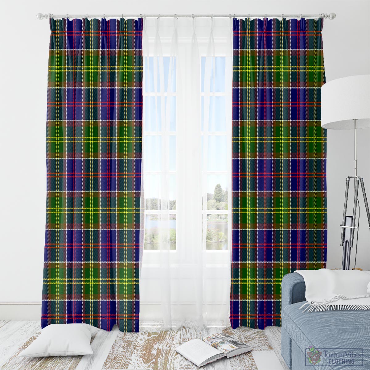 Whitefoord modern Tartan Window Curtain