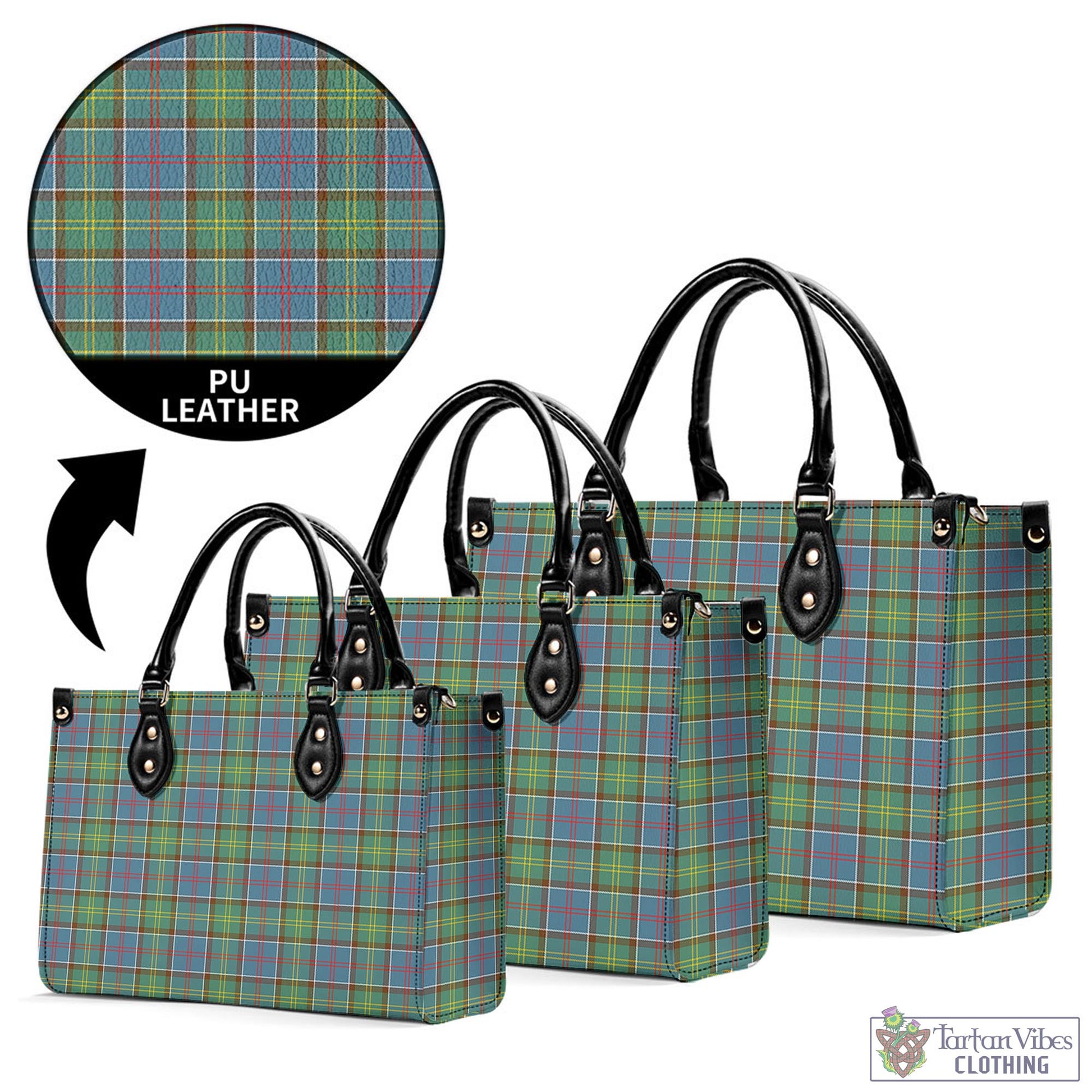 Tartan Vibes Clothing Whitelaw Tartan Luxury Leather Handbags