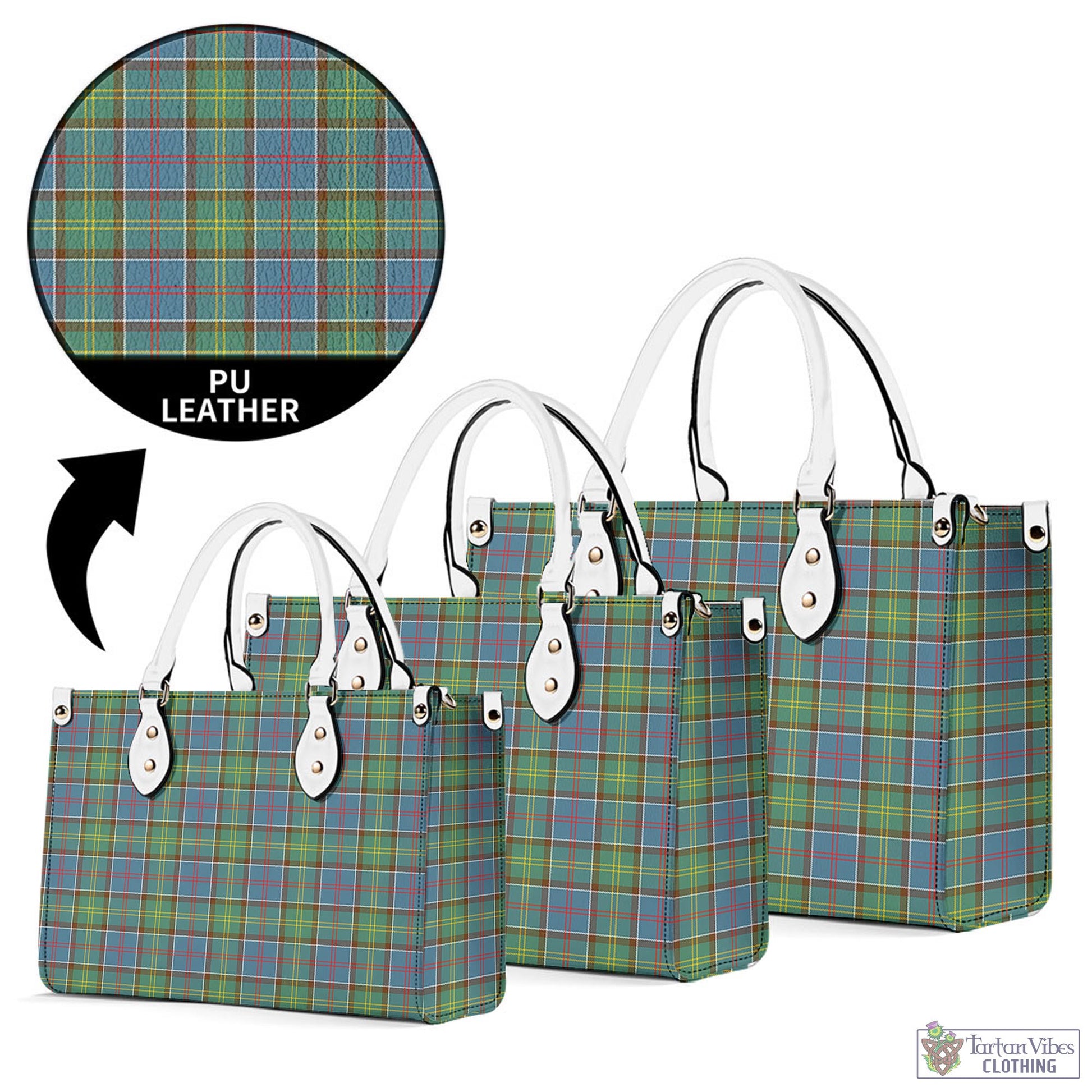 Tartan Vibes Clothing Whitelaw Tartan Luxury Leather Handbags