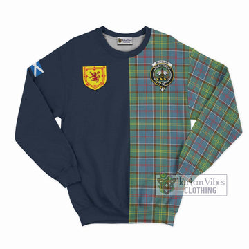 Whitelaw Tartan Sweatshirt with Scottish Lion Royal Arm Half Style