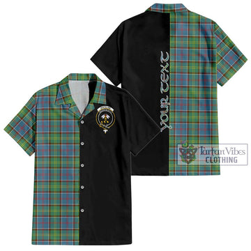 Whitelaw Tartan Short Sleeve Button Shirt with Family Crest and Half Of Me Style