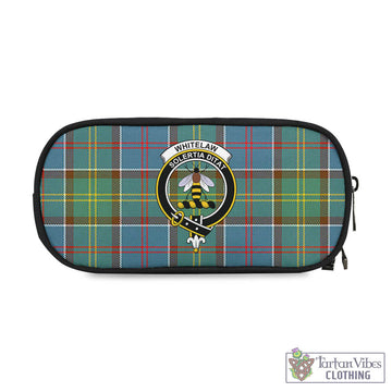 Whitelaw Tartan Pen and Pencil Case with Family Crest