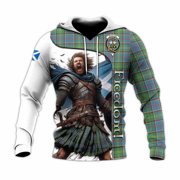 Whitelaw Crest Tartan Knitted Hoodie Inspired by the Freedom of Scottish Warrior