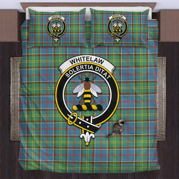 Whitelaw Tartan Bedding Set with Family Crest