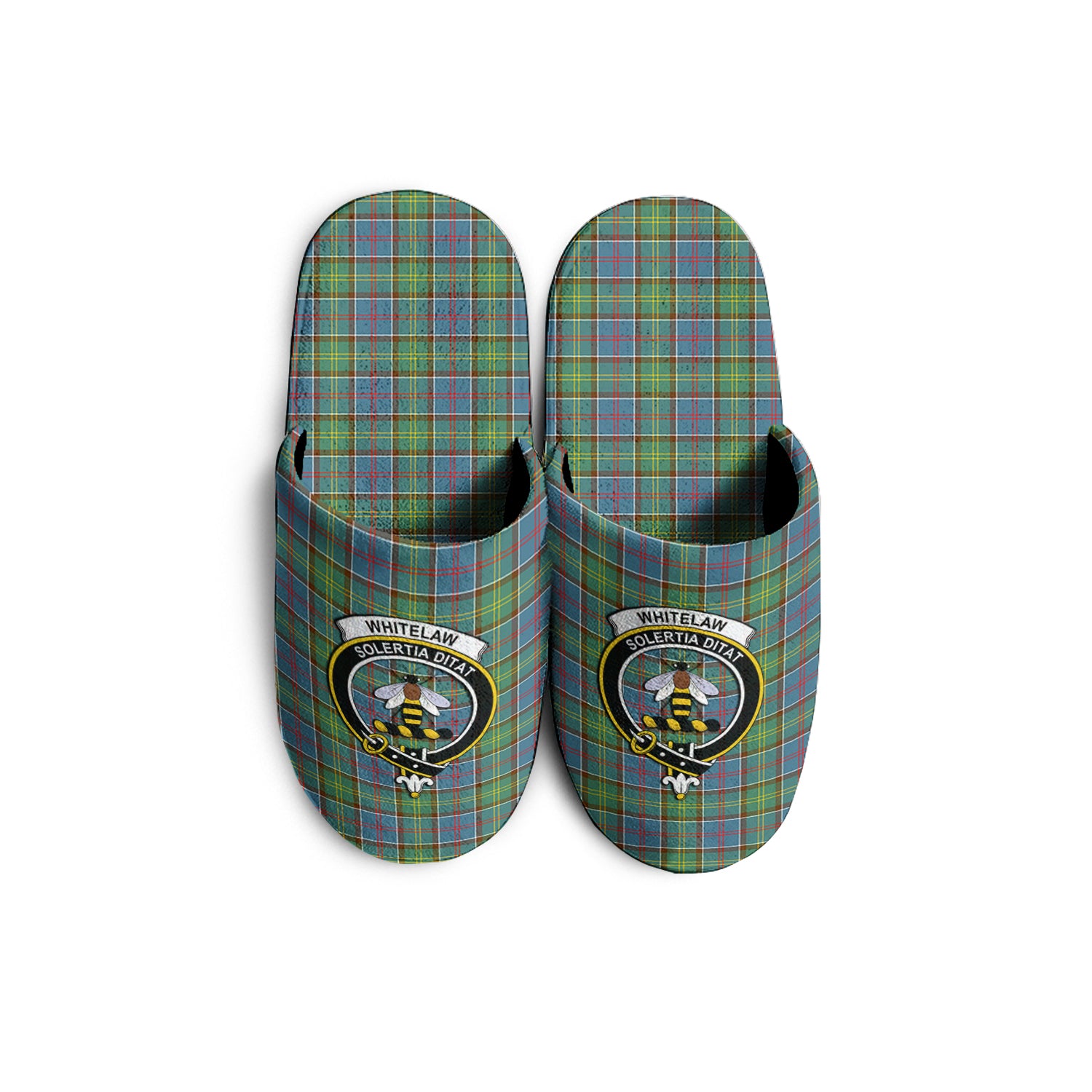 Whitelaw Tartan Home Slippers with Family Crest KIDS - Tartan Vibes Clothing