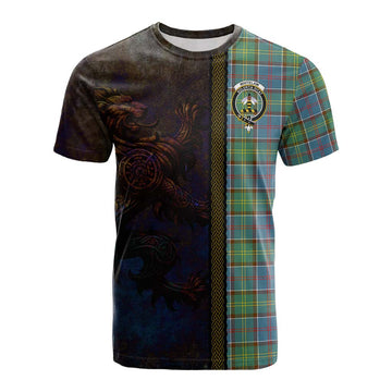 Whitelaw Tartan Family Crest Cotton T-shirt Alba Gu Brath Be Brave Lion Ancient Style Kid's Shirt - Tartan Vibes Clothing