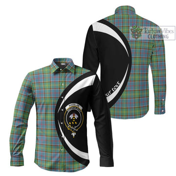 Whitelaw Tartan Long Sleeve Button Up with Family Crest Circle Style