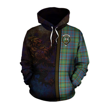 Whitelaw Tartan Family Crest Cotton Hoodie Alba Gu Brath Be Brave Lion Ancient Style Pullover Hoodie XS - Tartan Vibes Clothing