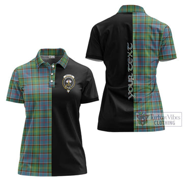 Whitelaw Tartan Women's Polo Shirt with Family Crest and Half Of Me Style