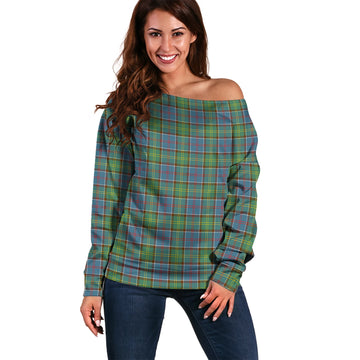 Whitelaw Tartan Off Shoulder Women Sweater