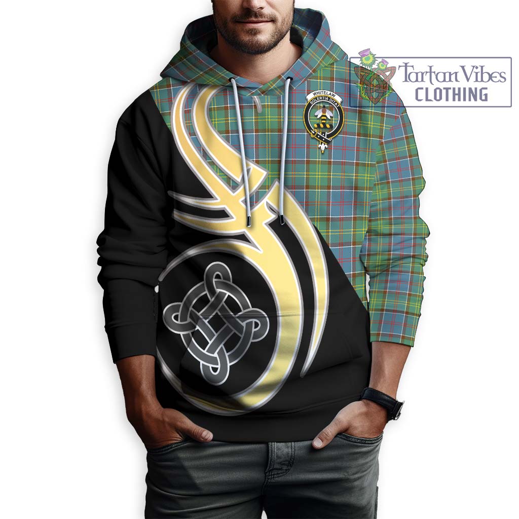 Whitelaw Tartan Hoodie with Family Crest and Celtic Symbol Style Zip Hoodie - Tartan Vibes Clothing