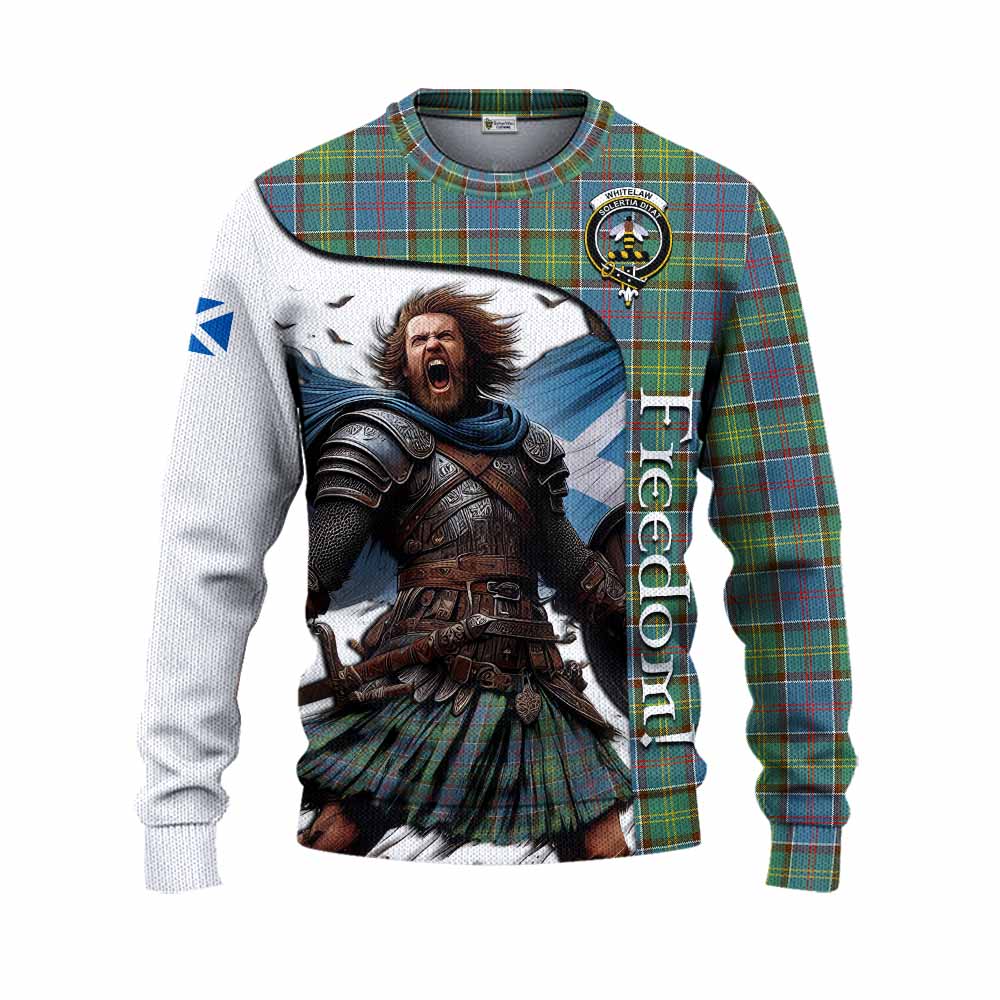 Tartan Vibes Clothing Whitelaw Crest Tartan Knitted Sweater Inspired by the Freedom of Scottish Warrior