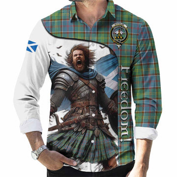 Whitelaw Crest Tartan Long Sleeve Button Shirt Inspired by the Freedom of Scottish Warrior