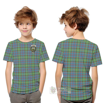 Whitelaw Tartan Kid T-Shirt with Family Crest