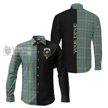 Whitelaw Tartan Long Sleeve Button Shirt with Family Crest and Half Of Me Style