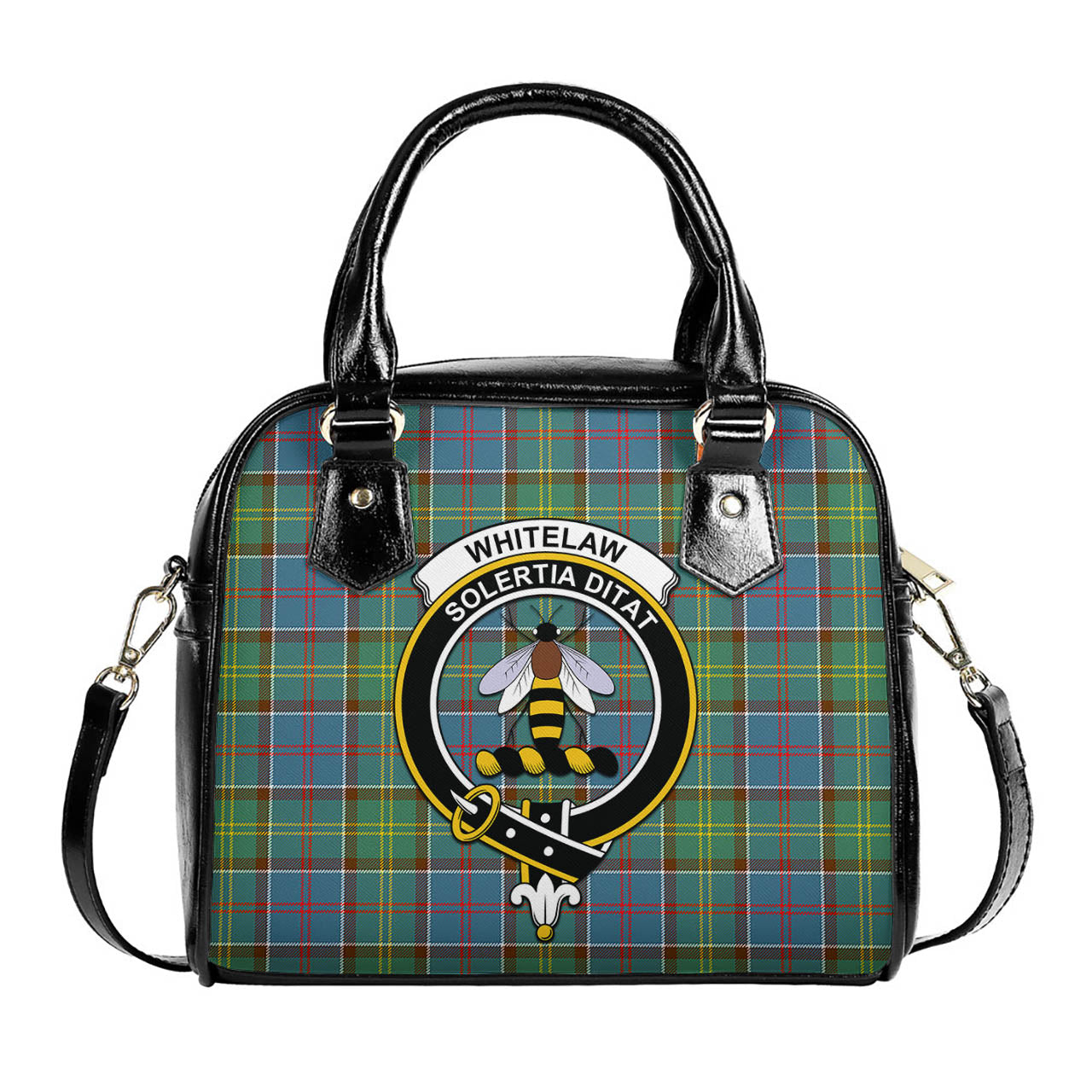 Whitelaw Tartan Shoulder Handbags with Family Crest One Size 6*25*22 cm - Tartanvibesclothing