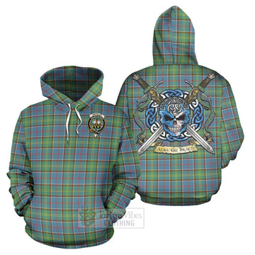 Whitelaw Tartan Hoodie with Family Crest Celtic Skull Style