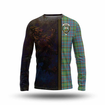 Whitelaw Tartan Family Crest Long Sleeve T-Shirt Alba Gu Brath Be Brave Lion Ancient Style Unisex - Tartan Vibes Clothing