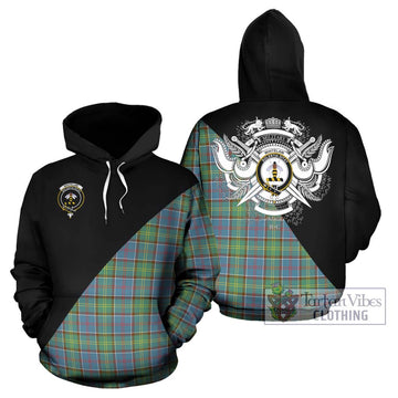 Whitelaw Tartan Hoodie with Family Crest and Military Logo Style