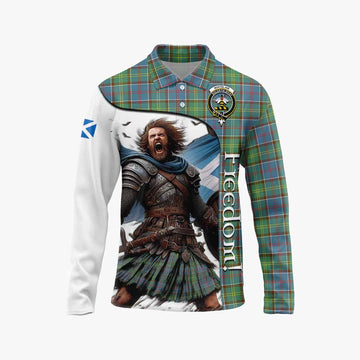 Whitelaw Crest Tartan Long Sleeve Polo Shirt Inspired by the Freedom of Scottish Warrior