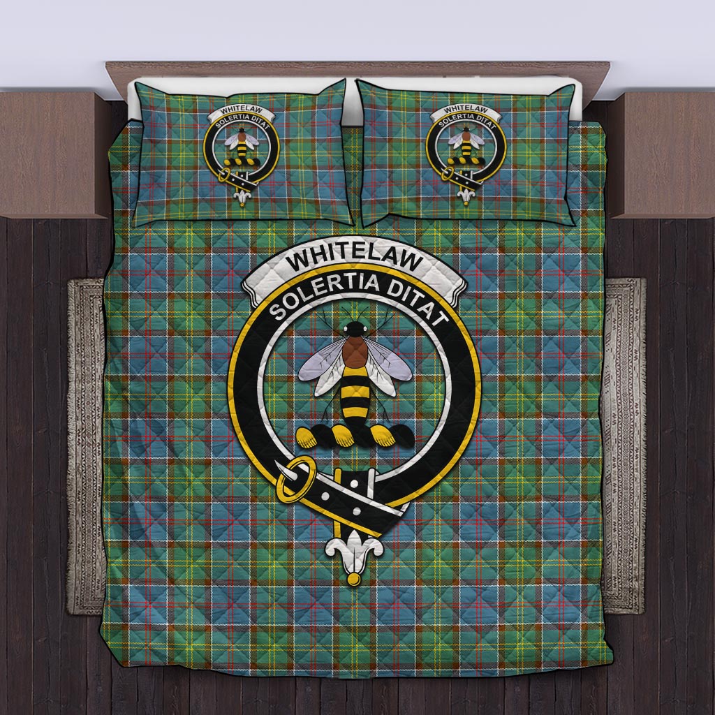 Whitelaw Tartan Quilt Bed Set with Family Crest Twin - Tartan Vibes Clothing