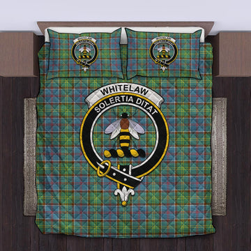 Whitelaw Tartan Quilt Bed Set with Family Crest