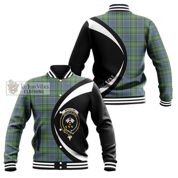 Whitelaw Tartan Baseball Jacket with Family Crest Circle Style