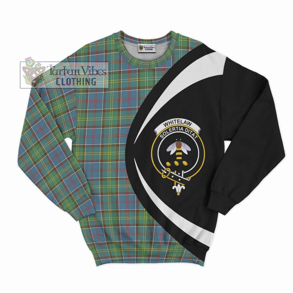 Tartan Vibes Clothing Whitelaw Tartan Sweatshirt with Family Crest Circle Style