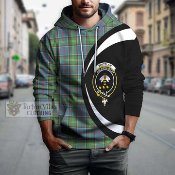 Whitelaw Tartan Hoodie with Family Crest Circle Style