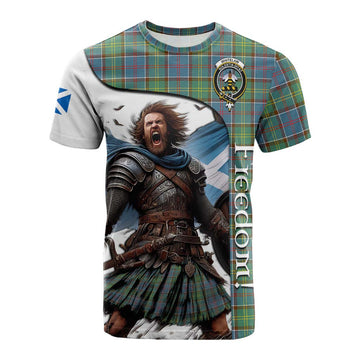 Whitelaw Crest Tartan Cotton T-shirt Inspired by the Freedom of Scottish Warrior