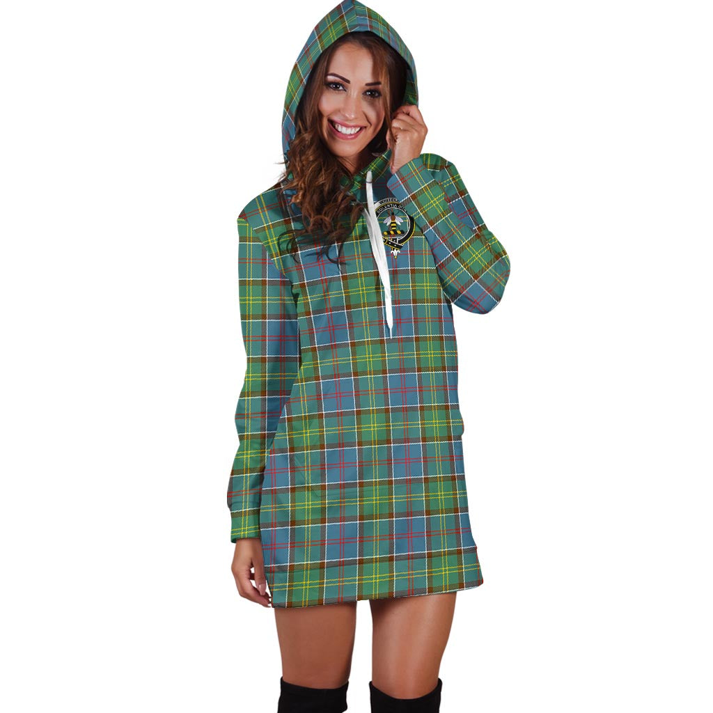 Whitelaw Tartan Hoodie Dress with Family Crest - Tartan Vibes Clothing