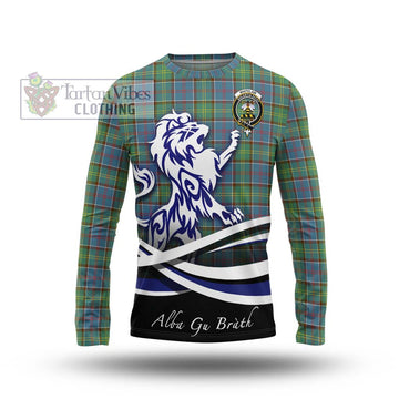 Whitelaw Tartan Long Sleeve T-Shirt with Alba Gu Brath Regal Lion Emblem