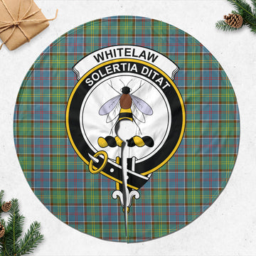 Whitelaw Tartan Christmas Tree Skirt with Family Crest