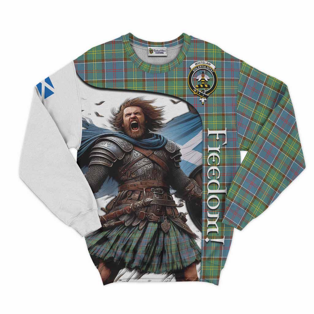 Tartan Vibes Clothing Whitelaw Crest Tartan Sweatshirt Inspired by the Freedom of Scottish Warrior