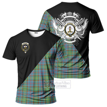 Whitelaw Tartan T-Shirt with Family Crest and Military Logo Style