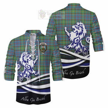 Whitelaw Tartan Ghillie Kilt Shirt with Alba Gu Brath Regal Lion Emblem