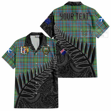 Whitelaw Crest Tartan Short Sleeve Button Shirt with New Zealand Silver Fern Half Style