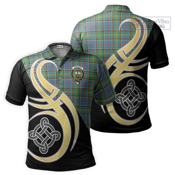 Whitelaw Tartan Polo Shirt with Family Crest and Celtic Symbol Style