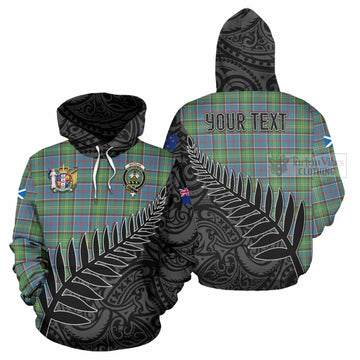 Whitelaw Crest Tartan Hoodie with New Zealand Silver Fern Half Style