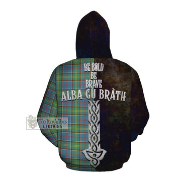 Whitelaw Tartan Family Crest Cotton Hoodie Alba Gu Brath Be Brave Lion Ancient Style Pullover Hoodie - Tartan Vibes Clothing