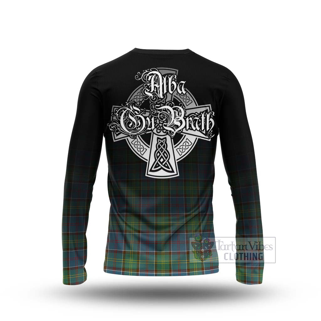 Tartan Vibes Clothing Whitelaw Tartan Long Sleeve T-Shirt Featuring Alba Gu Brath Family Crest Celtic Inspired