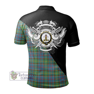 Whitelaw Tartan Polo Shirt with Family Crest and Military Logo Style