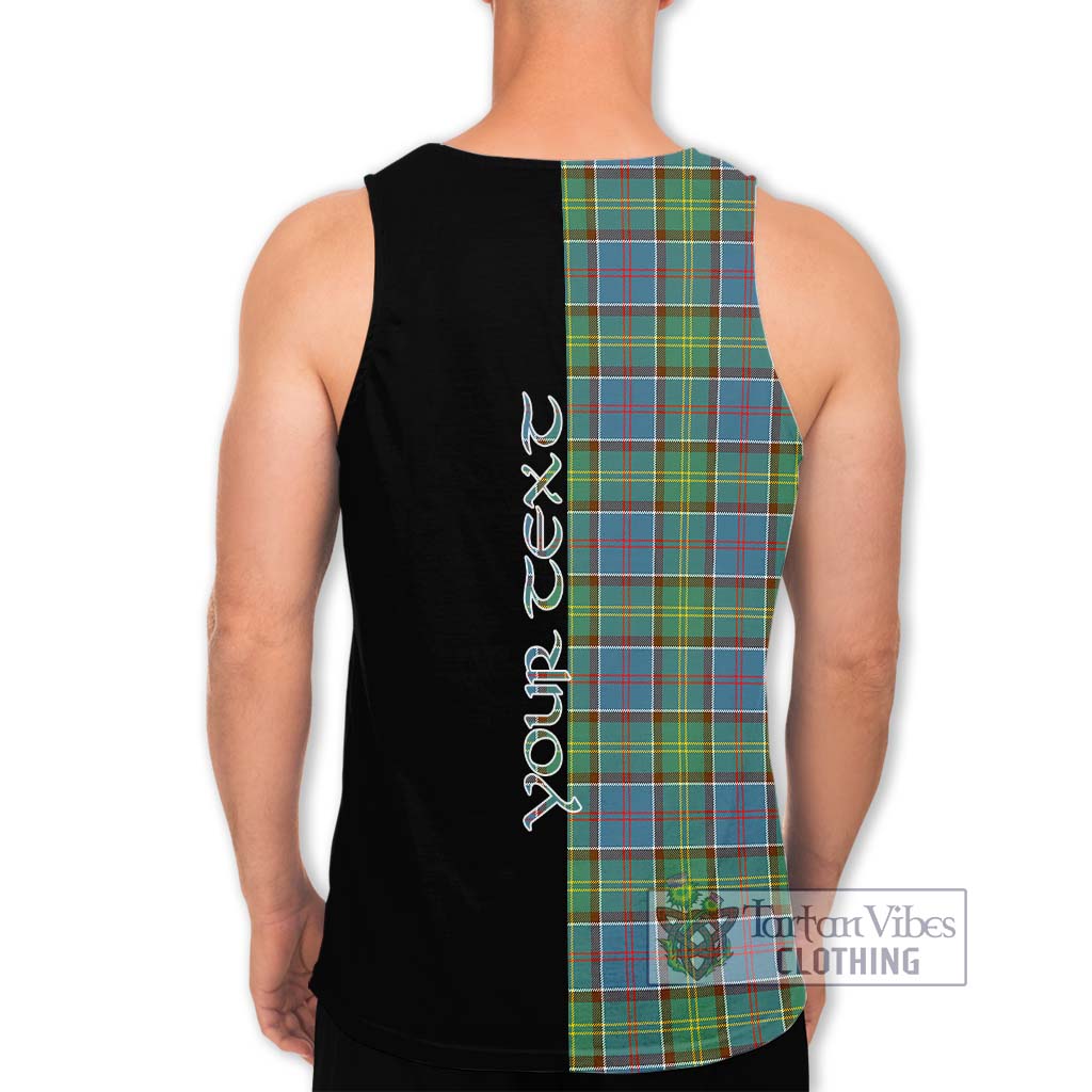 Tartan Vibes Clothing Whitelaw Tartan Men's Tank Top with Family Crest and Half Of Me Style