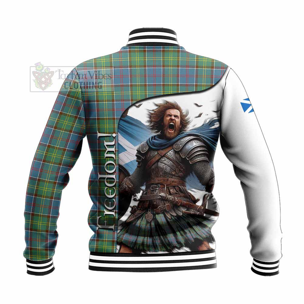 Tartan Vibes Clothing Whitelaw Crest Tartan Baseball Jacket Inspired by the Freedom of Scottish Warrior