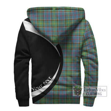 Whitelaw Tartan Sherpa Hoodie with Family Crest Circle Style