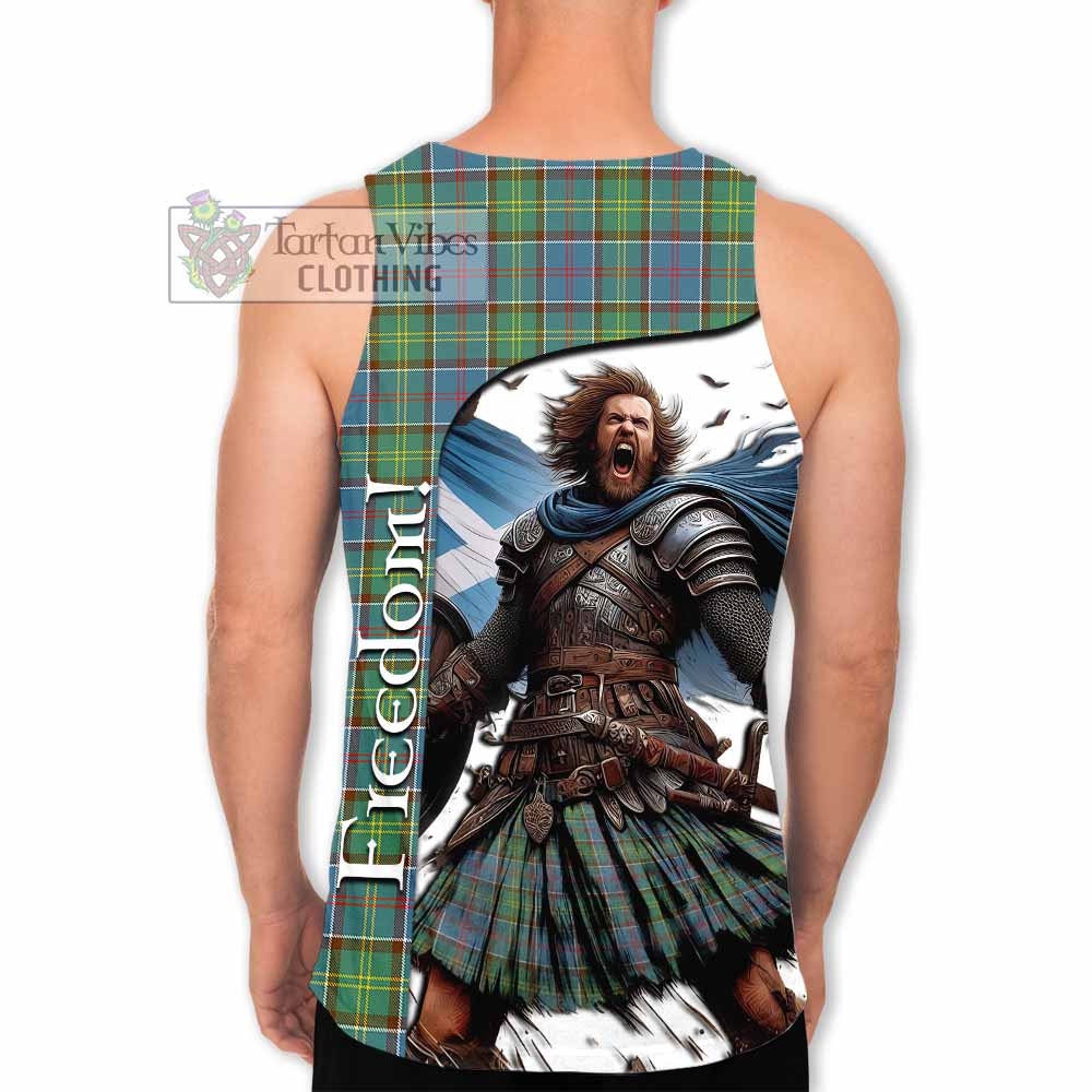 Tartan Vibes Clothing Whitelaw Crest Tartan Men's Tank Top Inspired by the Freedom of Scottish Warrior