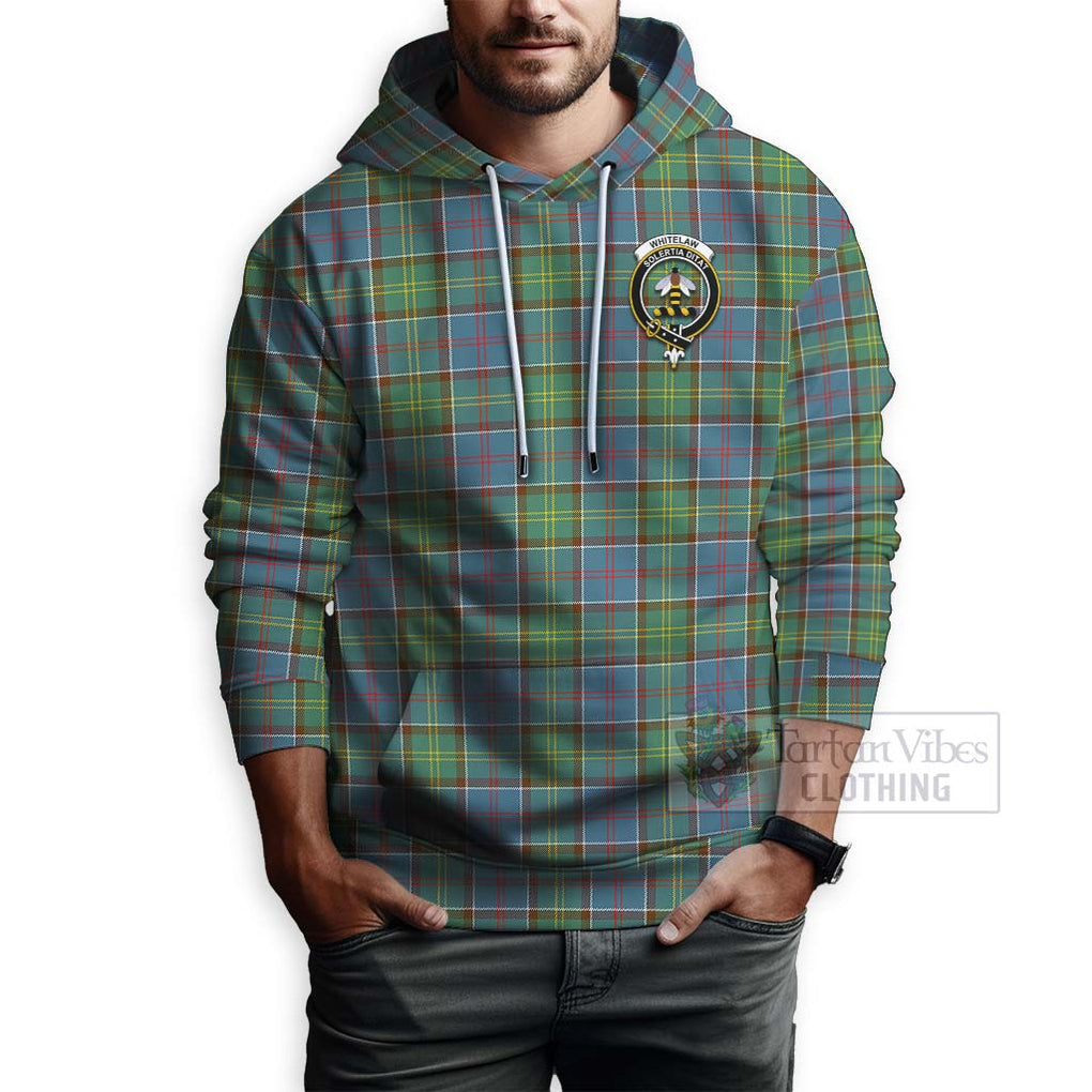 Tartan Vibes Clothing Whitelaw Tartan Hoodie with Family Crest and Bearded Skull Holding Bottles of Whiskey